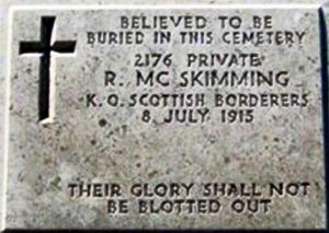Private Rodan McSkimming gravestone